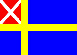 Schwedische Flagge mit dnischem Danebrog