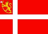 Dnische Flagge mit norwegischem Lwen